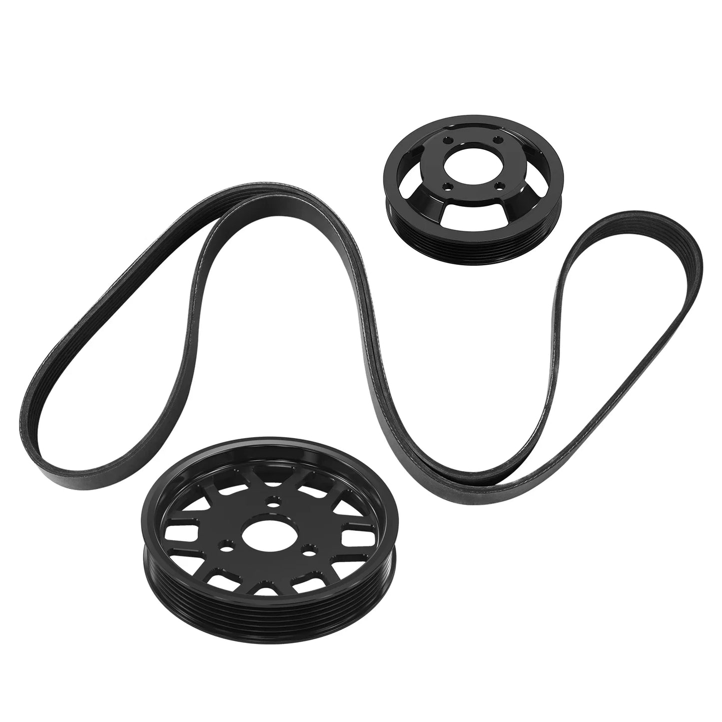 BMW M54 M52TU Aluminum Water Pump & Power Steering Pulley Kit – E46 E39 E38 X3 X5
