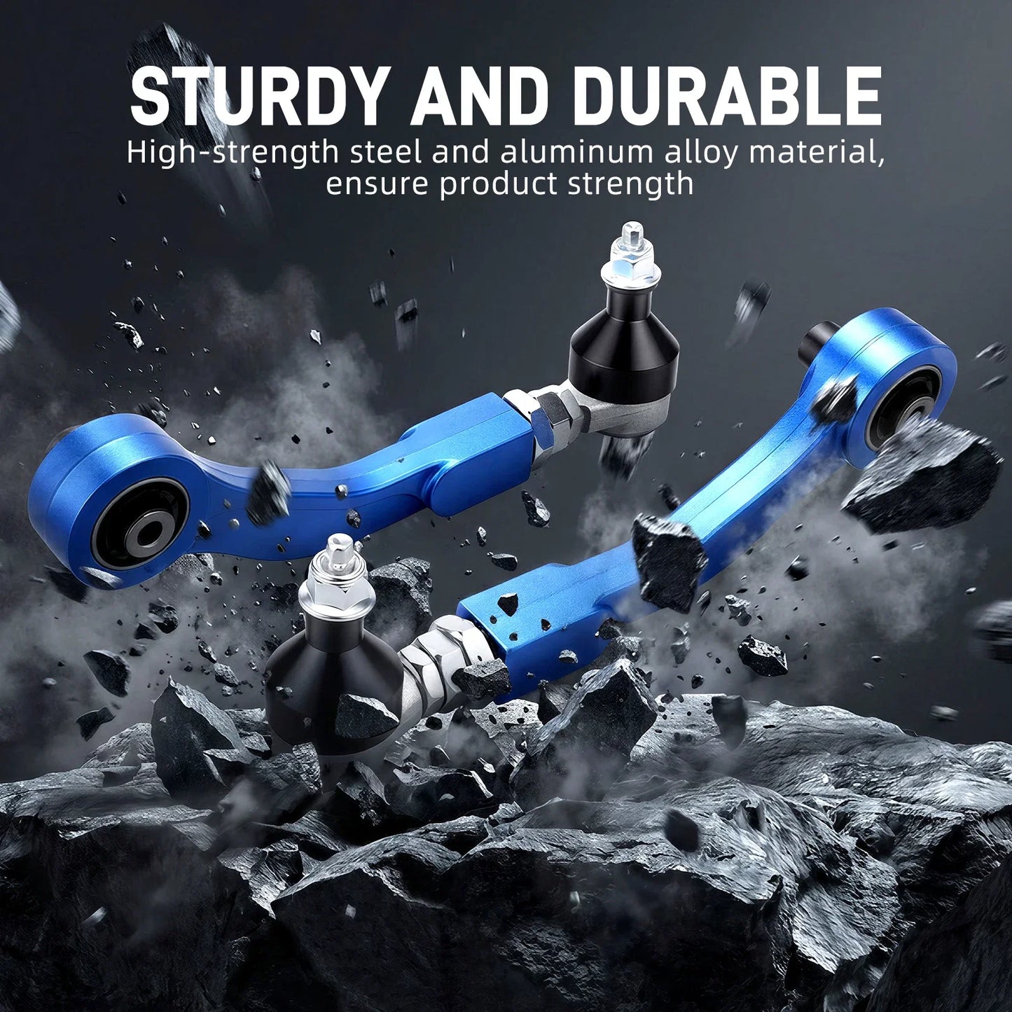 BMW E60 / E61 5 Series & E63 / E64 6 Series Adjustable Rear Upper Camber Control Arms 2003 - 2010 (Includes M5 / M6 / Replaces 33306772241 / 33306772242 / 33326774793 / 33306774794)