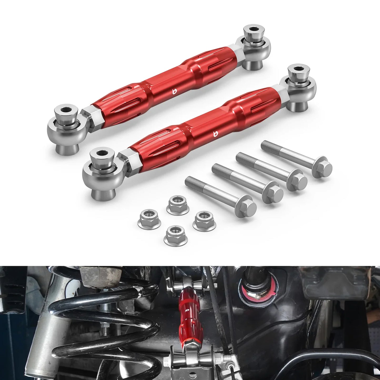Toyota 4Runner Billet Aluminum Rear Upper Adjustable Control Arms 2010 - 2024 (On-Vehicle Adjustable -5mm / +20mm / Replaces 48710-60160)