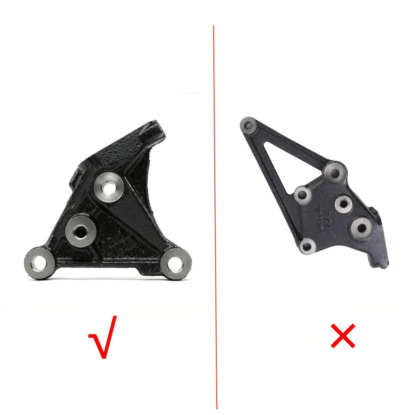 Honda Civic Si / CR-V / K-Swap K20 K24 Black Billet Aluminum K-Series Engine Block Bracket Passenger Side 2002 - 2006
