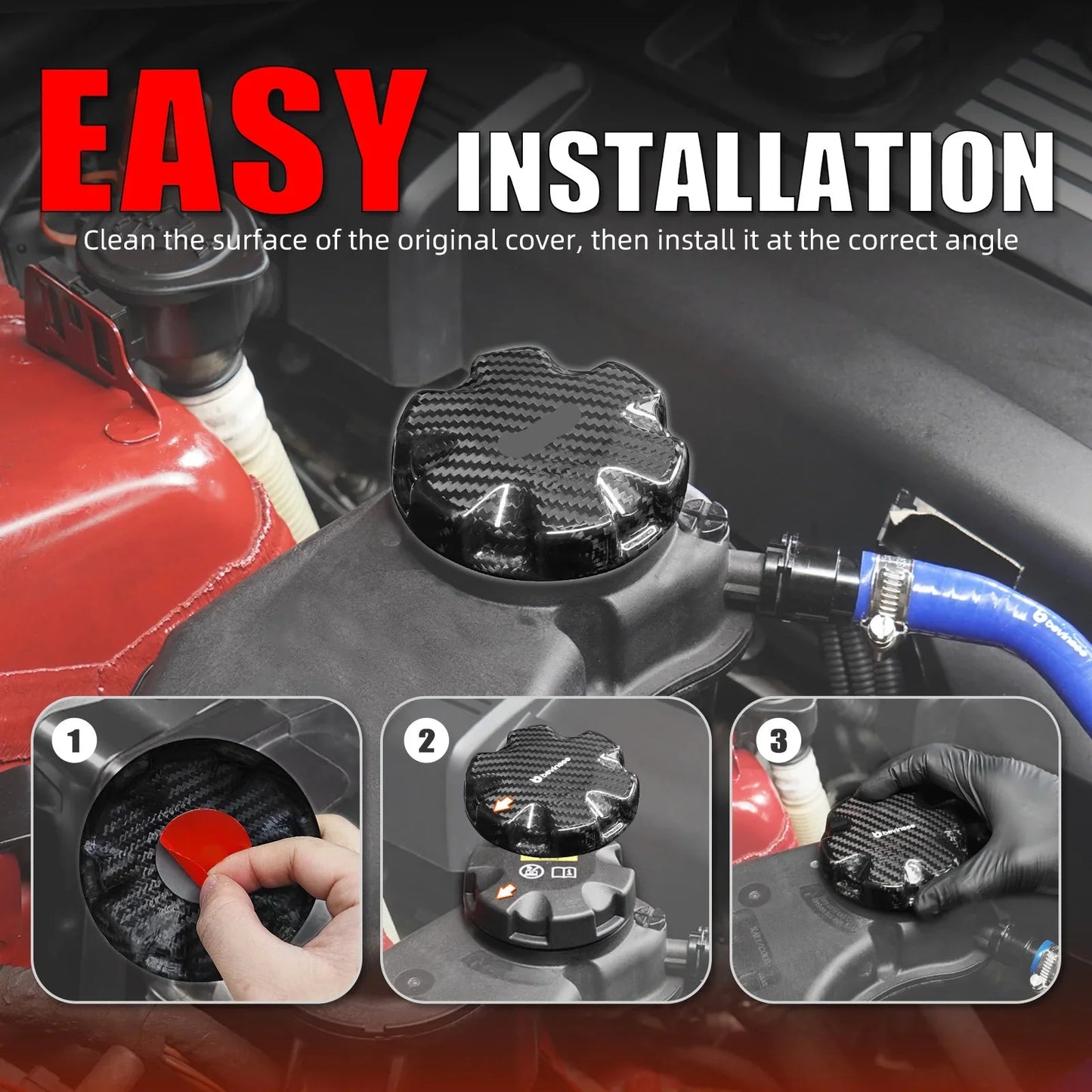 BMW 1 2 3 4 5 6 7 Series / X1 X3 X4 X5 X6 / Z4 Carbon Fiber Coolant Tank Cap Cover 17117639020 2003 - 2020
