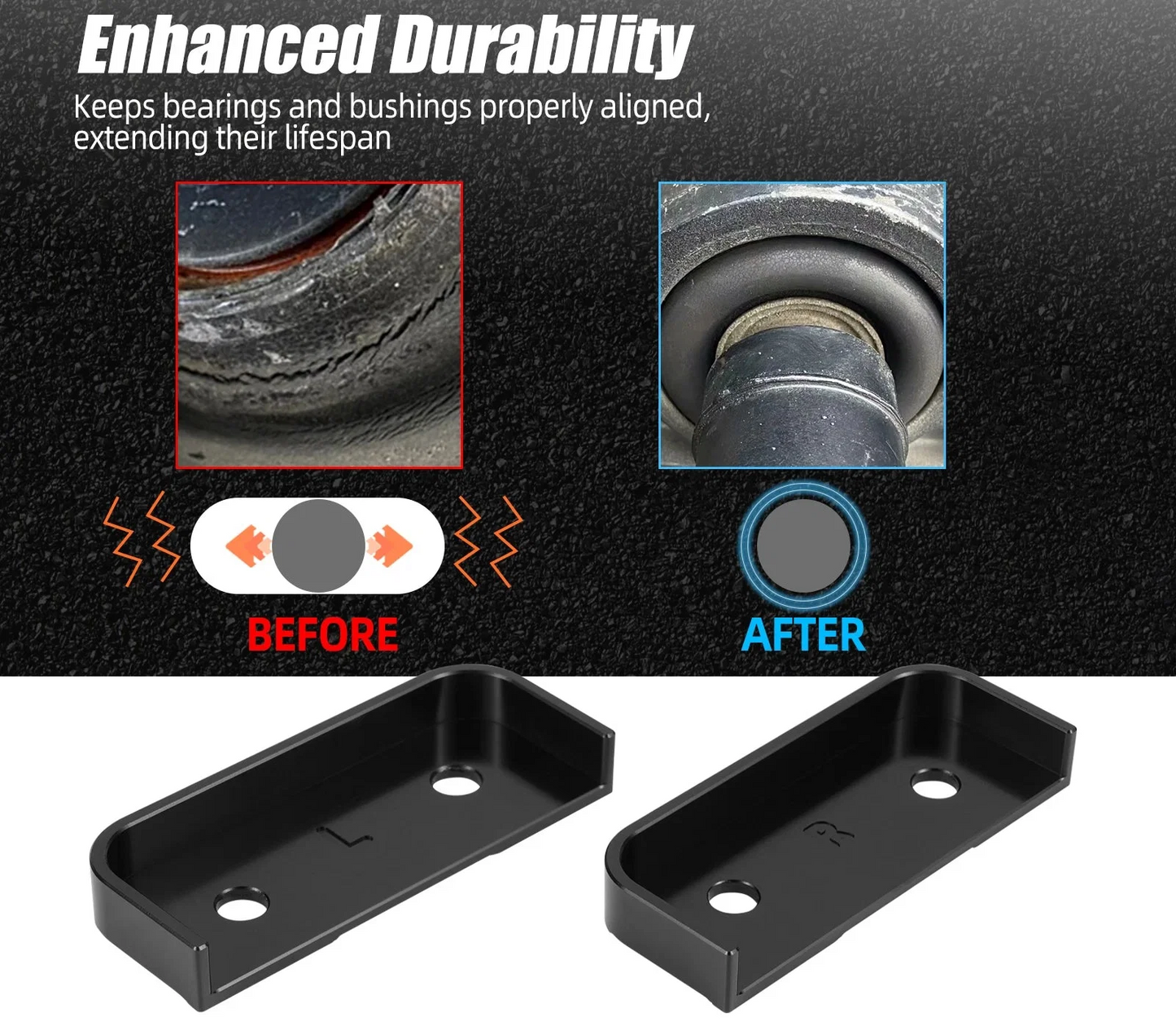 VW Golf R MK7 MK8 / Arteon R / Audi S3 RS3 TT TTRS RSQ3 / Seat Leon / Cupra Ateca Billet Aluminum Prop Shaft Bearing Alignment Kit 2013 - 2021