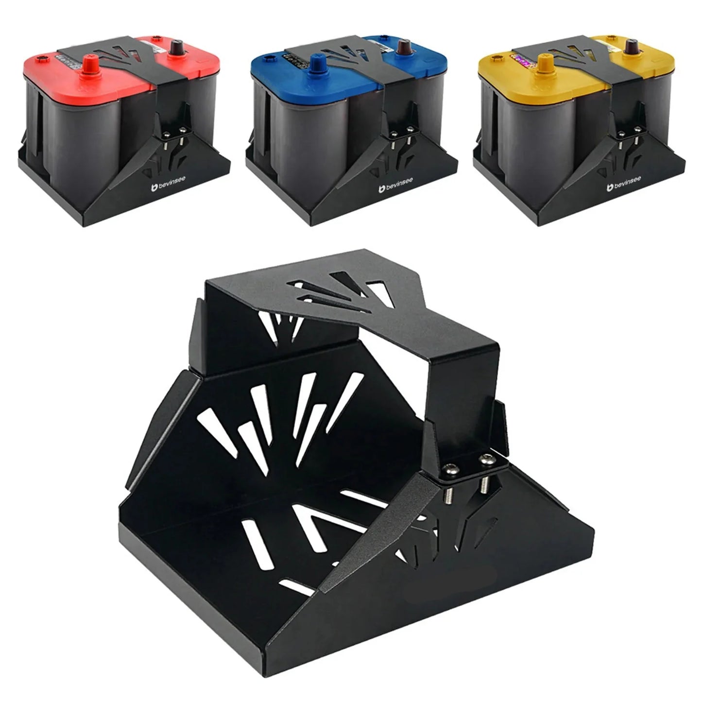 Universal Group 34 Performance Battery Hold-Down Tray & Mount Bracket Kit (Aluminum / Compatible with Blue, Red, Yellow Top Group 34 Batteries)