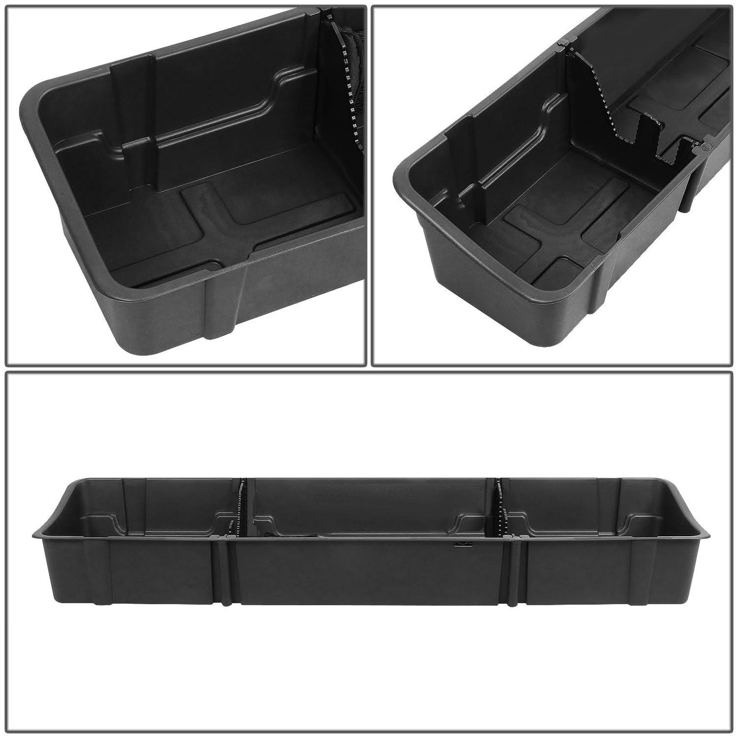 2015-2019 Ford F-150 Crew Cab Seat Storage Box - Black