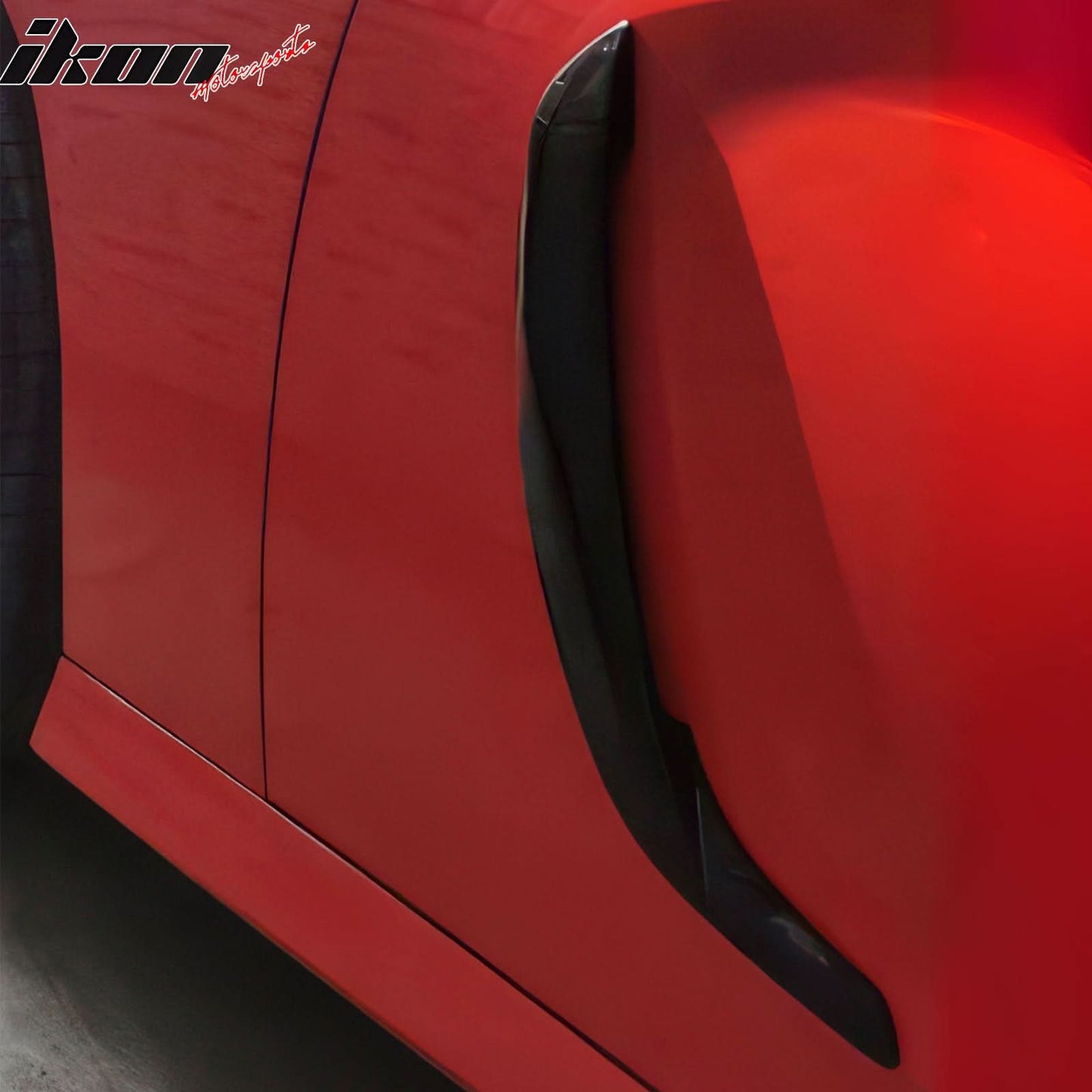 2011-2023 Dodge Charger IKON1 Style Side Fin Vents Gloss Black ABS