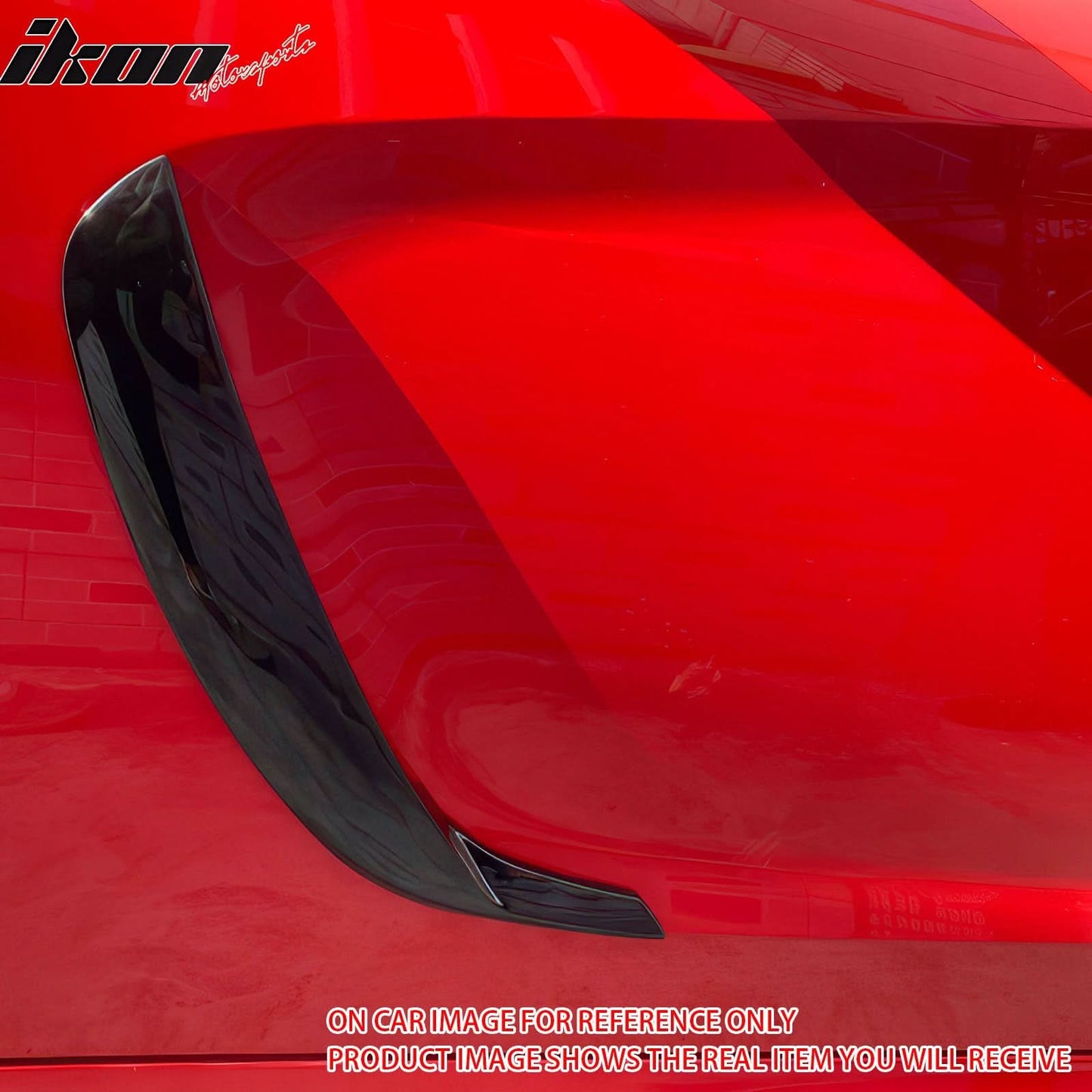 2011-2023 Dodge Charger IKON1 Style Side Fin Vents Matte Black ABS