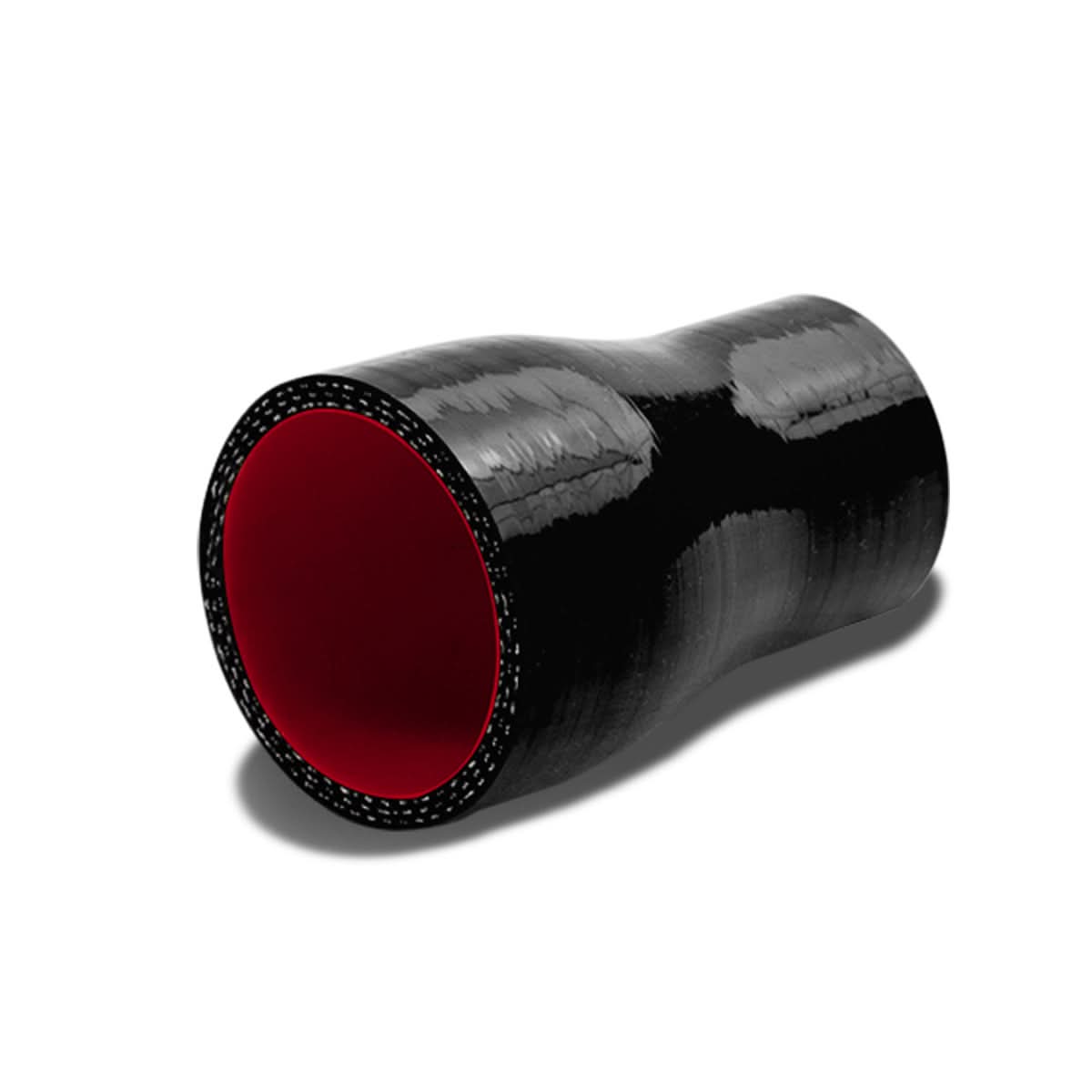 3-Ply Silicone Reducer Hose 1.25" to 1.50" - Black/Red