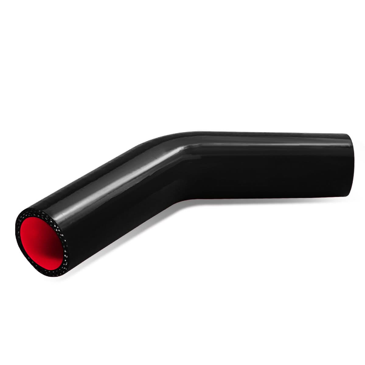 3-PLY Silicone Hose 1.50" 45 Degree - Black/Red