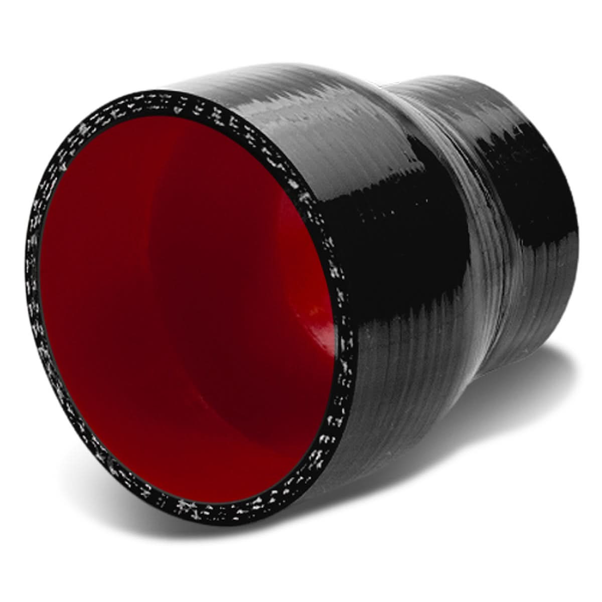 2.00" to 2.75" Silicone Reducer Hose 3-Ply Black/Red