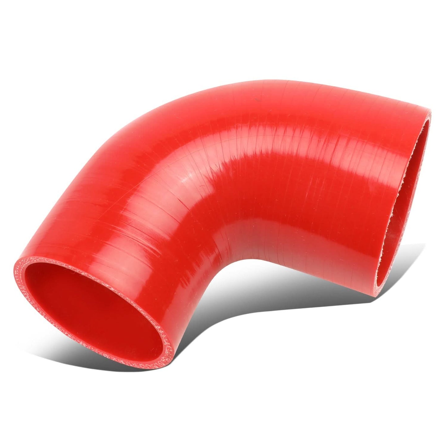 2.50" to 2.75" Silicone Reducer Hose 3-Ply 90 Degree Red