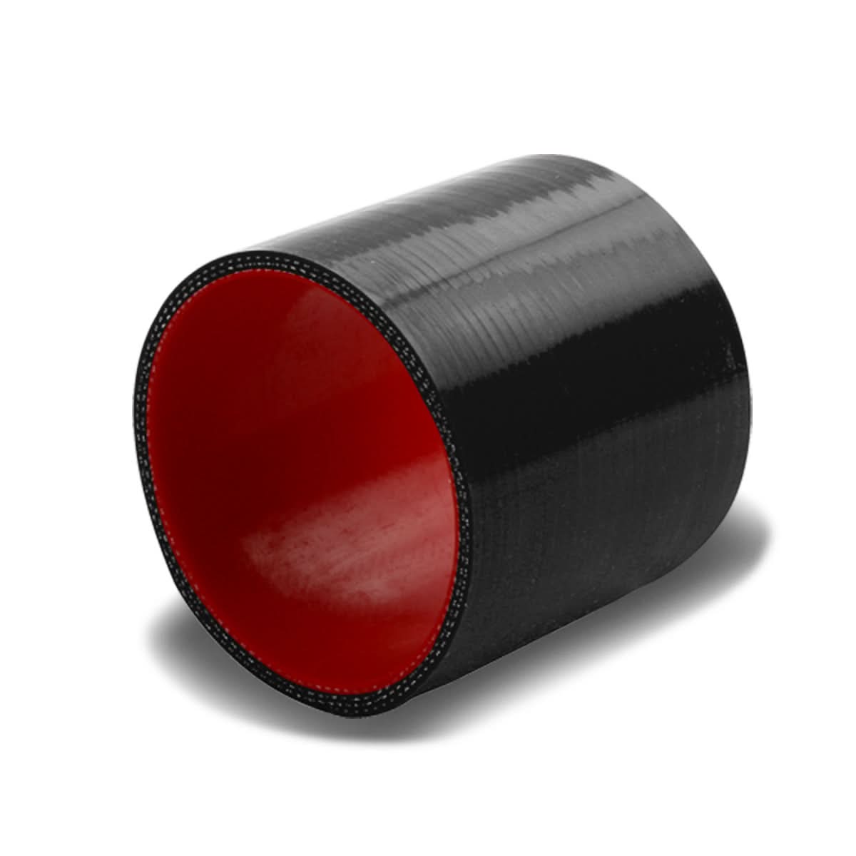 2.75" Straight Silicone Hose 3-Ply Black/Red