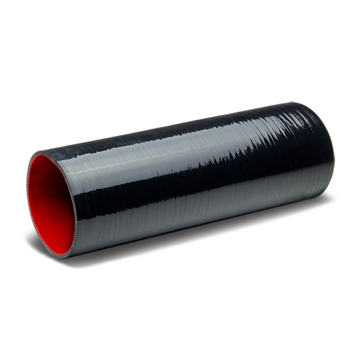 3.5" x 12" Silicone Hose - 3-Ply Black/Red