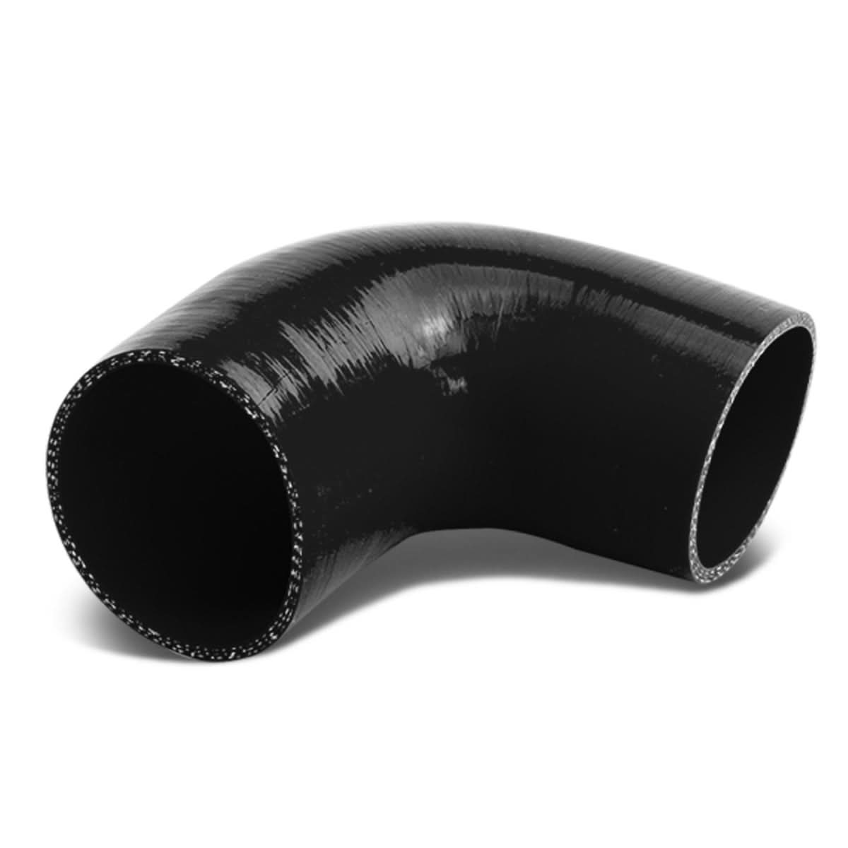 3.50" 90 Degree Silicone Hose - 3-Ply Black
