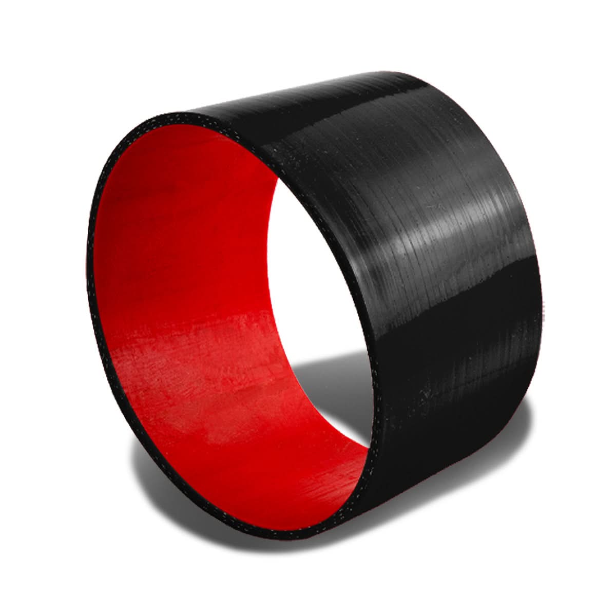 3.5 Inch 3-Ply Silicone Hose Straight Black Red