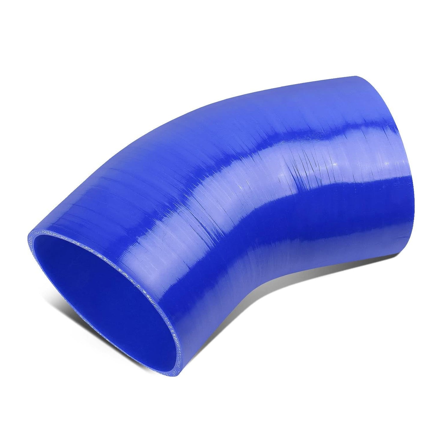 4 Inch 45 Degree Silicone Hose - 3-Ply Blue