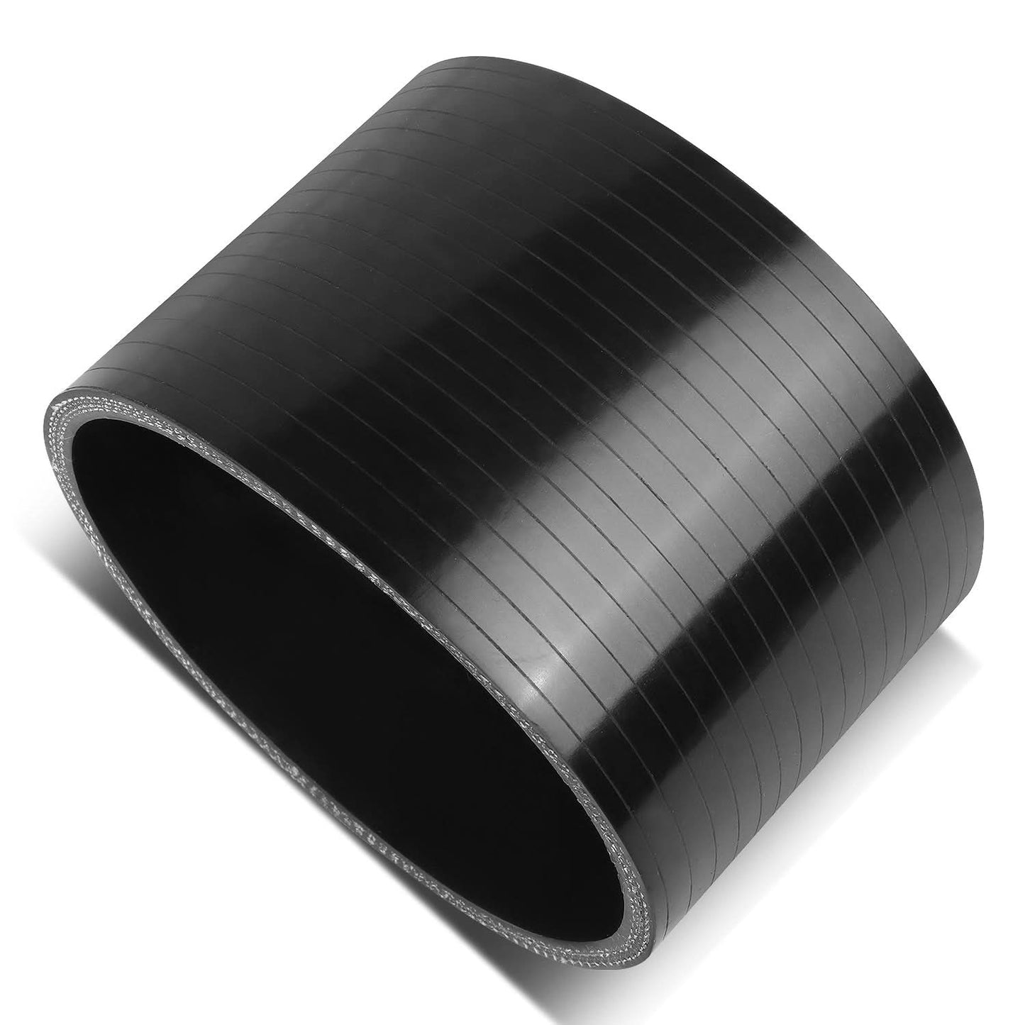 4.00" Black Silicone Hose - 3-Ply Straight