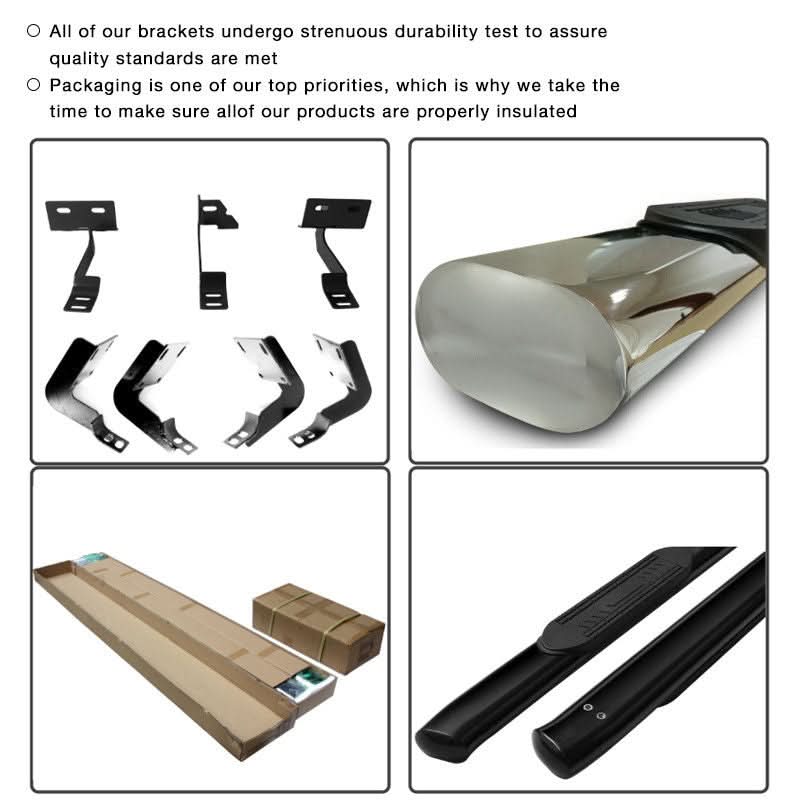 For 04-20 Nissan Titan King Cab 3in Steel Side Steps Running Boards