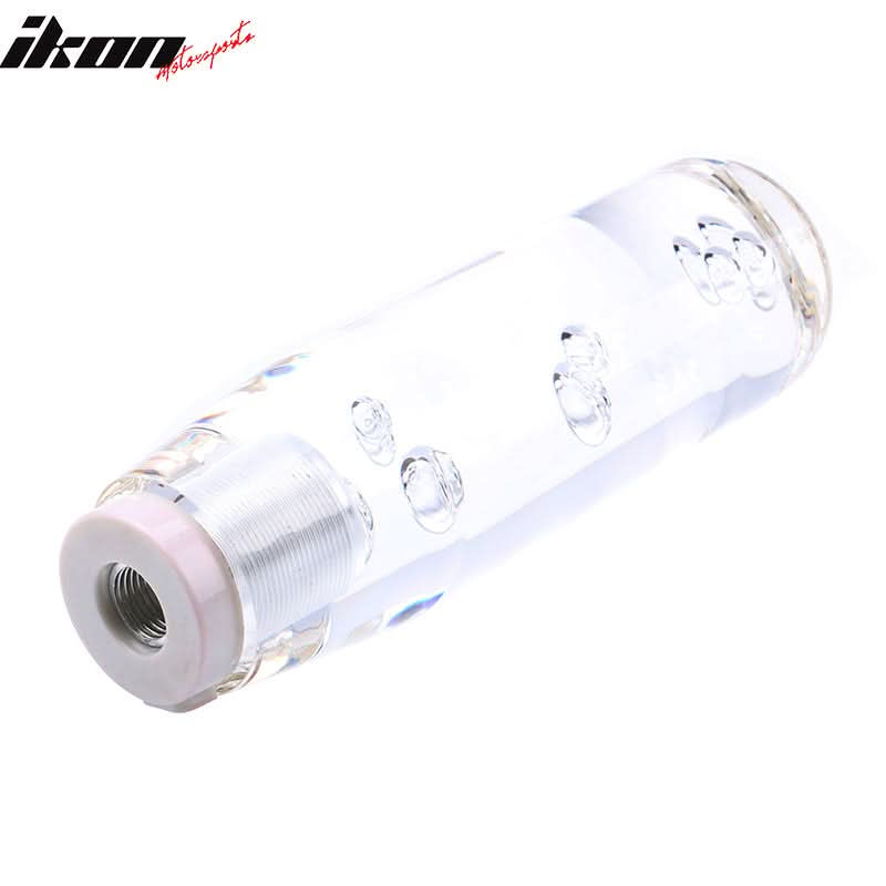 LED RGB Shift Knob 15mm Transparent Bubble   W/ Thread Adapters