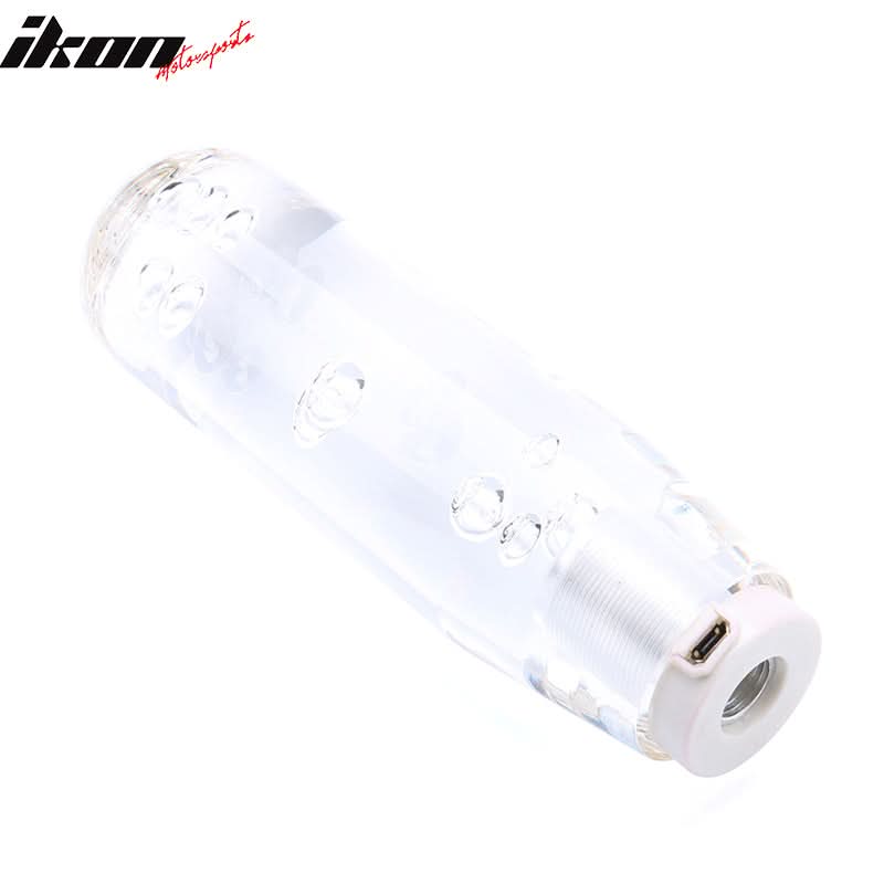 LED RGB Shift Knob 15mm Transparent Bubble   W/ Thread Adapters