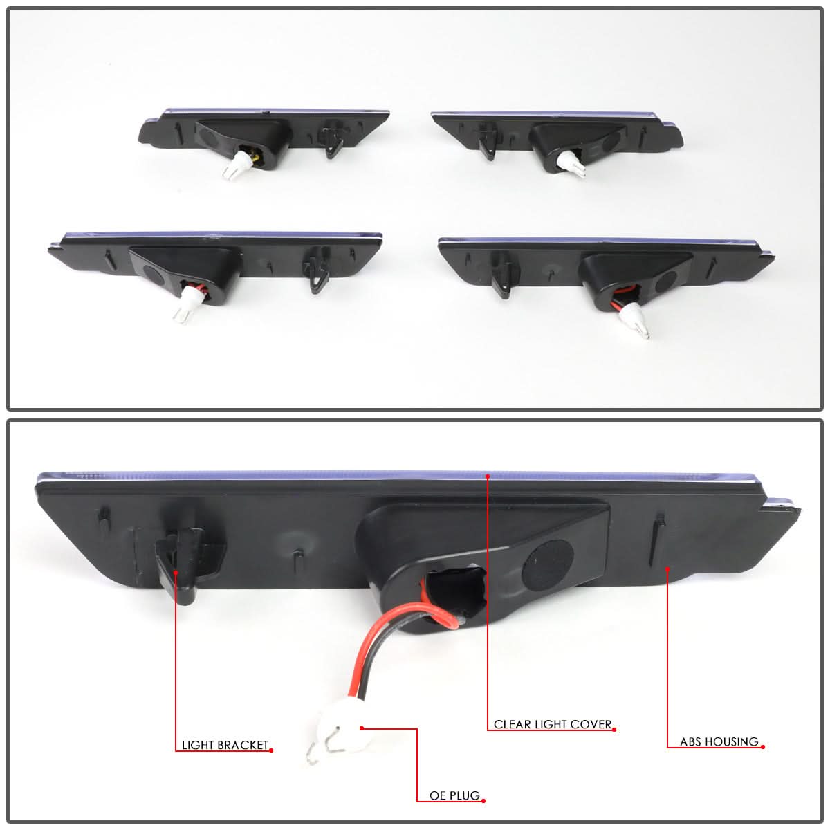 2010-2015 Chevrolet Camaro Chrome Side Marker Set Front & Rear
