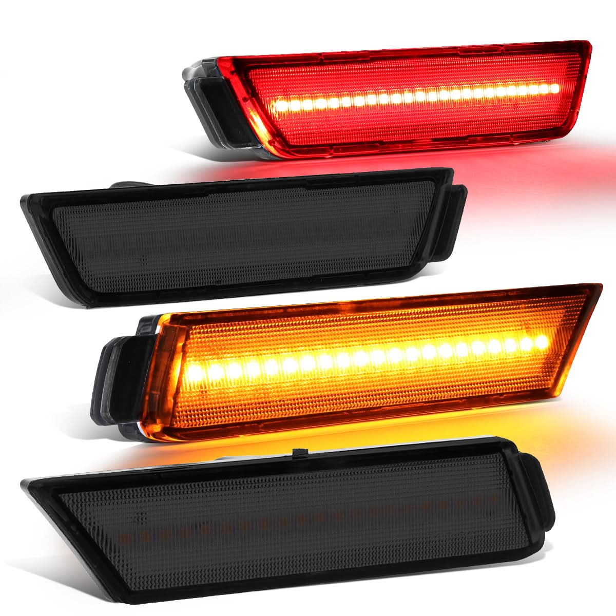 2010-2015 Chevrolet Camaro Smoke Side Marker Lights Front & Rear