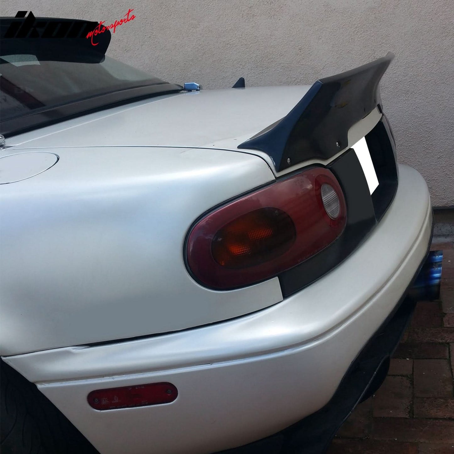 1990-1997 Mazda Miata RB Rocket Style Add-on Black Trunk Spoiler PU