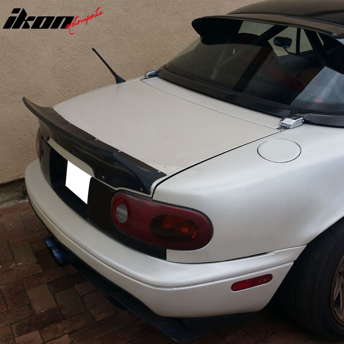 1990-1997 Mazda Miata RB Rocket Style Add-on Black Trunk Spoiler PU