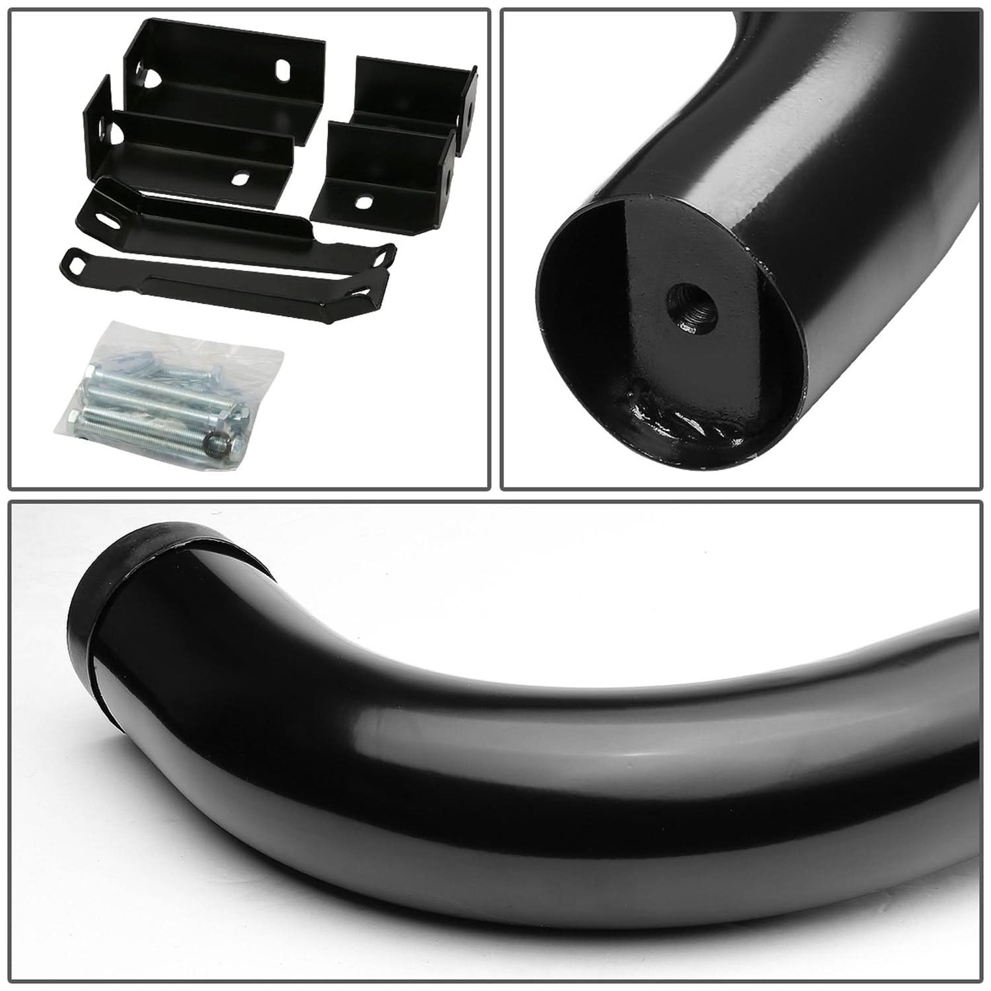 99-16 Chevy Silverado GMC Sierra 3" Round Nerf Bars Extended Cab Black