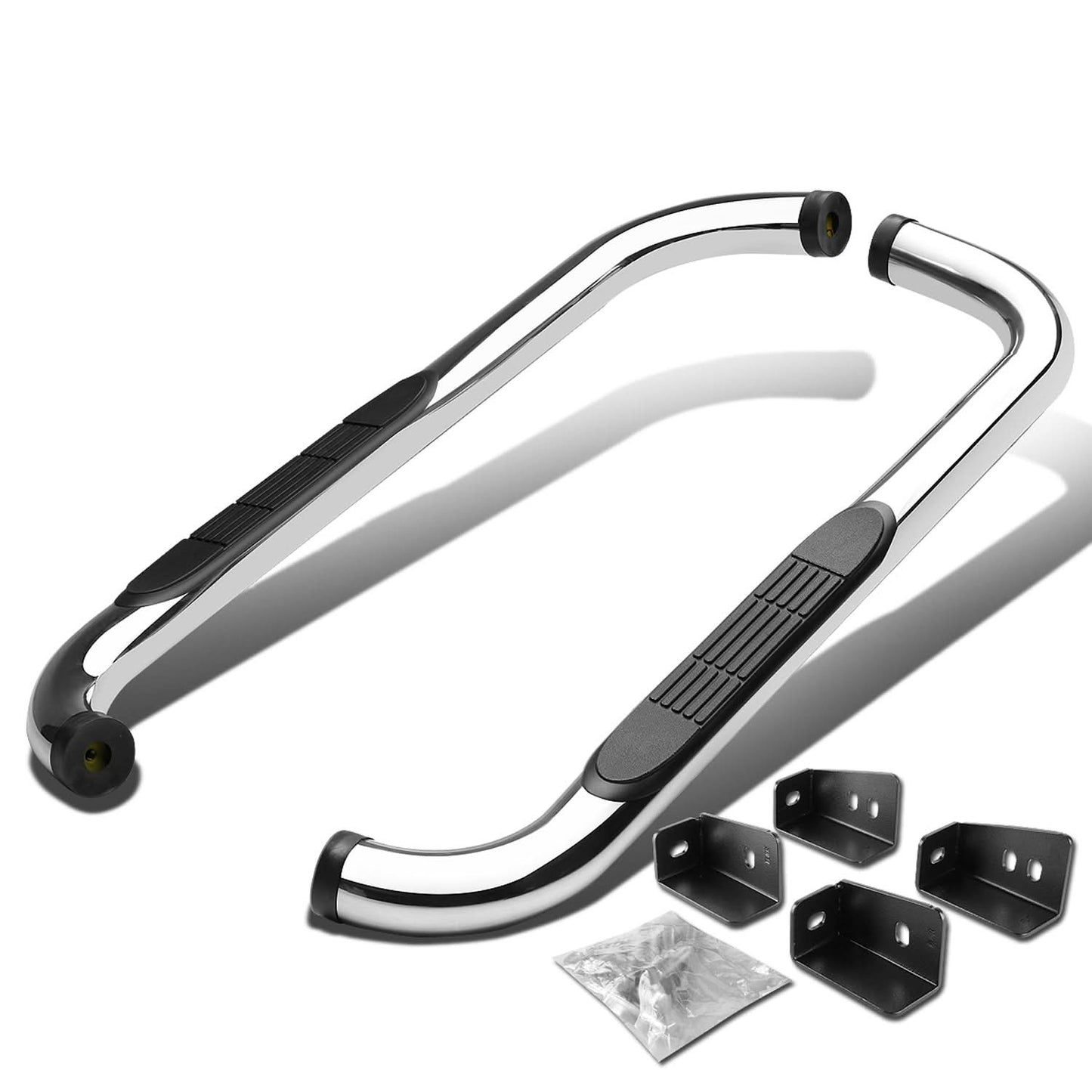 99-16 Chevrolet Silverado 3" Round Nerf Bars - Standard Cab Silver