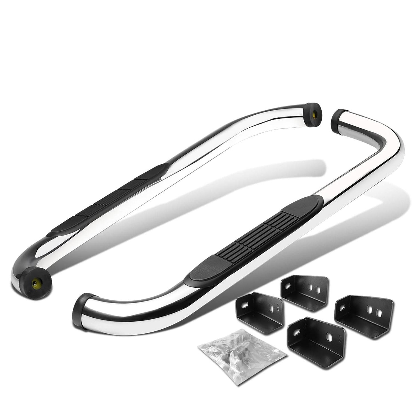99-16 Chevrolet Silverado 3" Round Nerf Bars - Standard Cab Silver