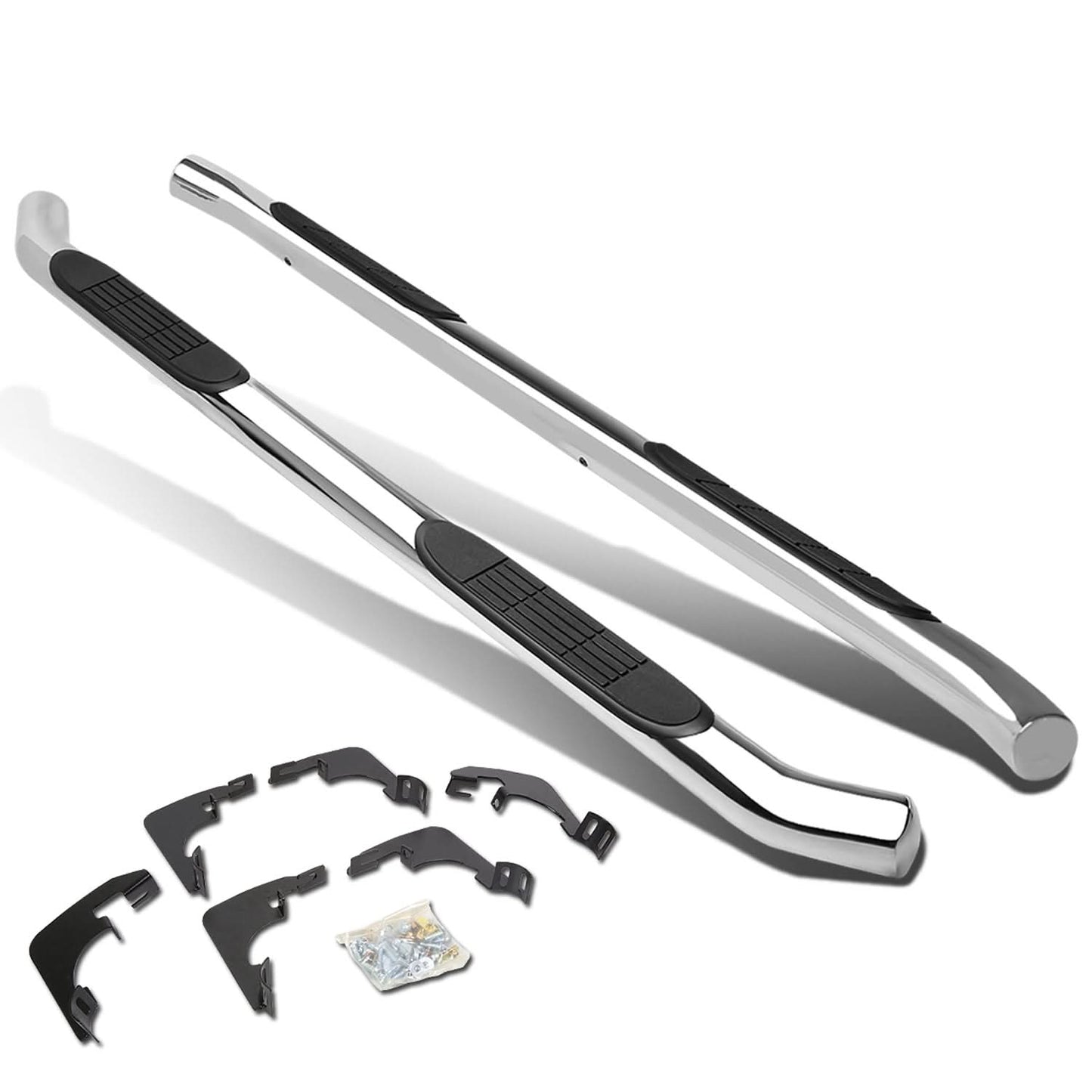 2015-2024 Chevrolet Colorado GMC Canyon 3" Round Nerf Bars - Silver