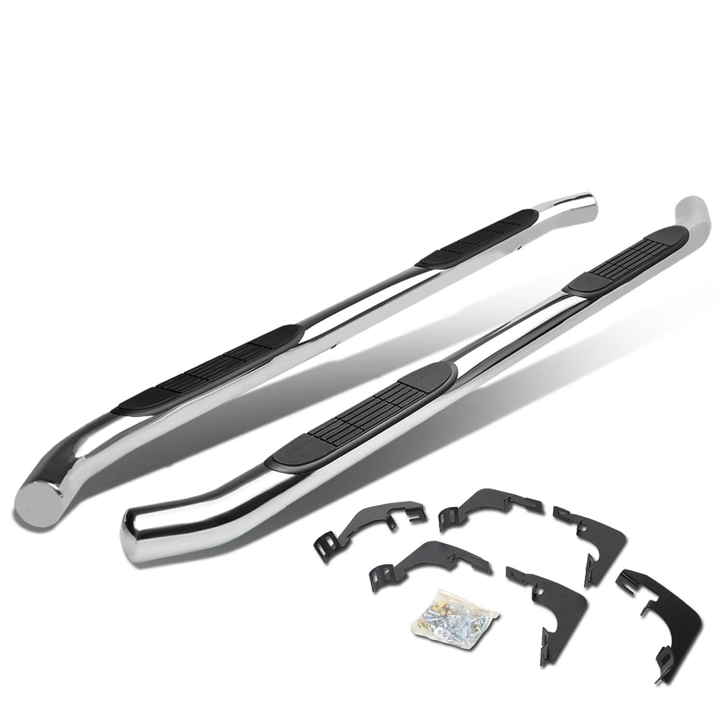 2015-2024 Chevrolet Colorado GMC Canyon 3" Round Nerf Bars - Silver