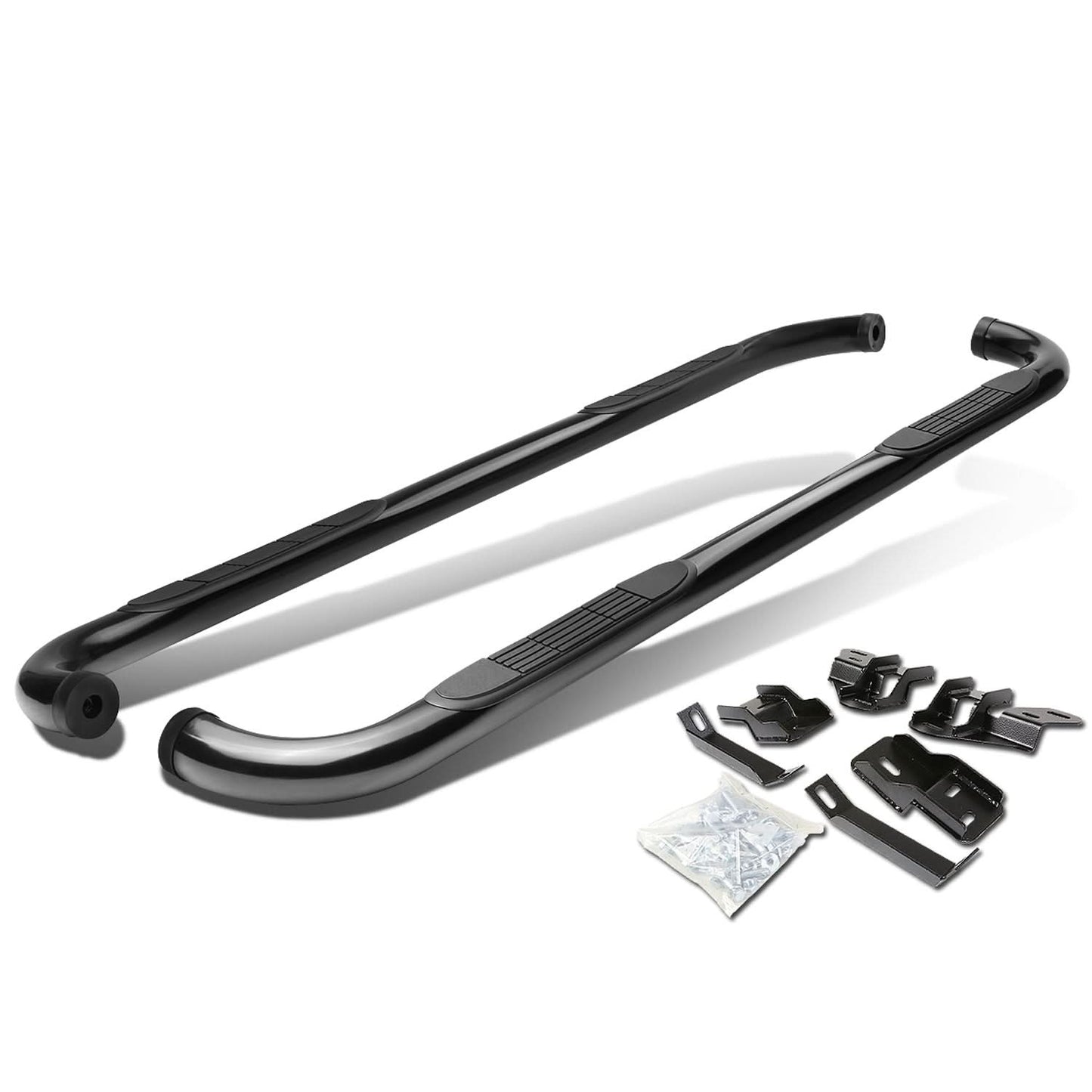 2009-2015 Dodge Ram 1500 2500 3500 3" Round Nerf Bars Crew Cab Black