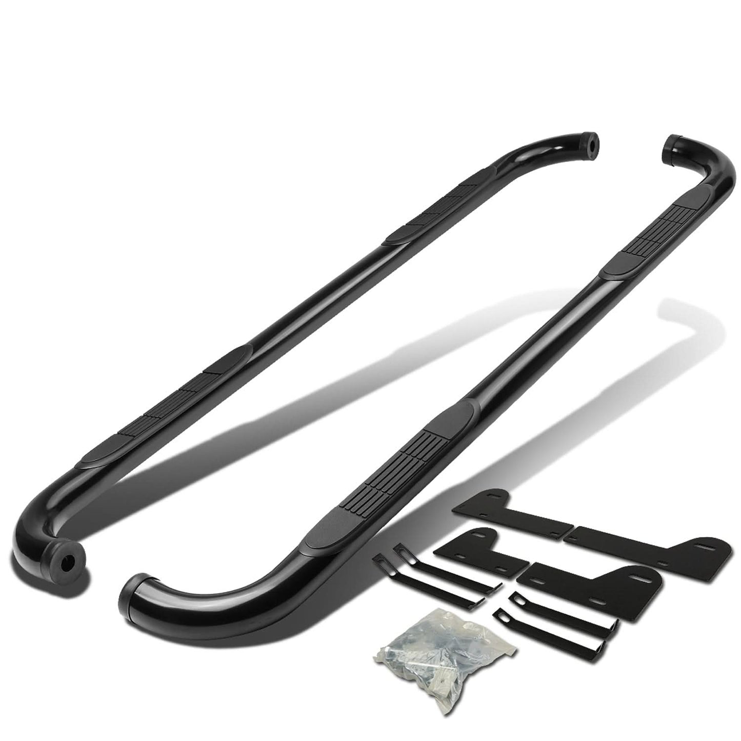 2002-2008 Dodge Ram 1500/2500/3500 Quad Cab 3" Round Nerf Bars Black