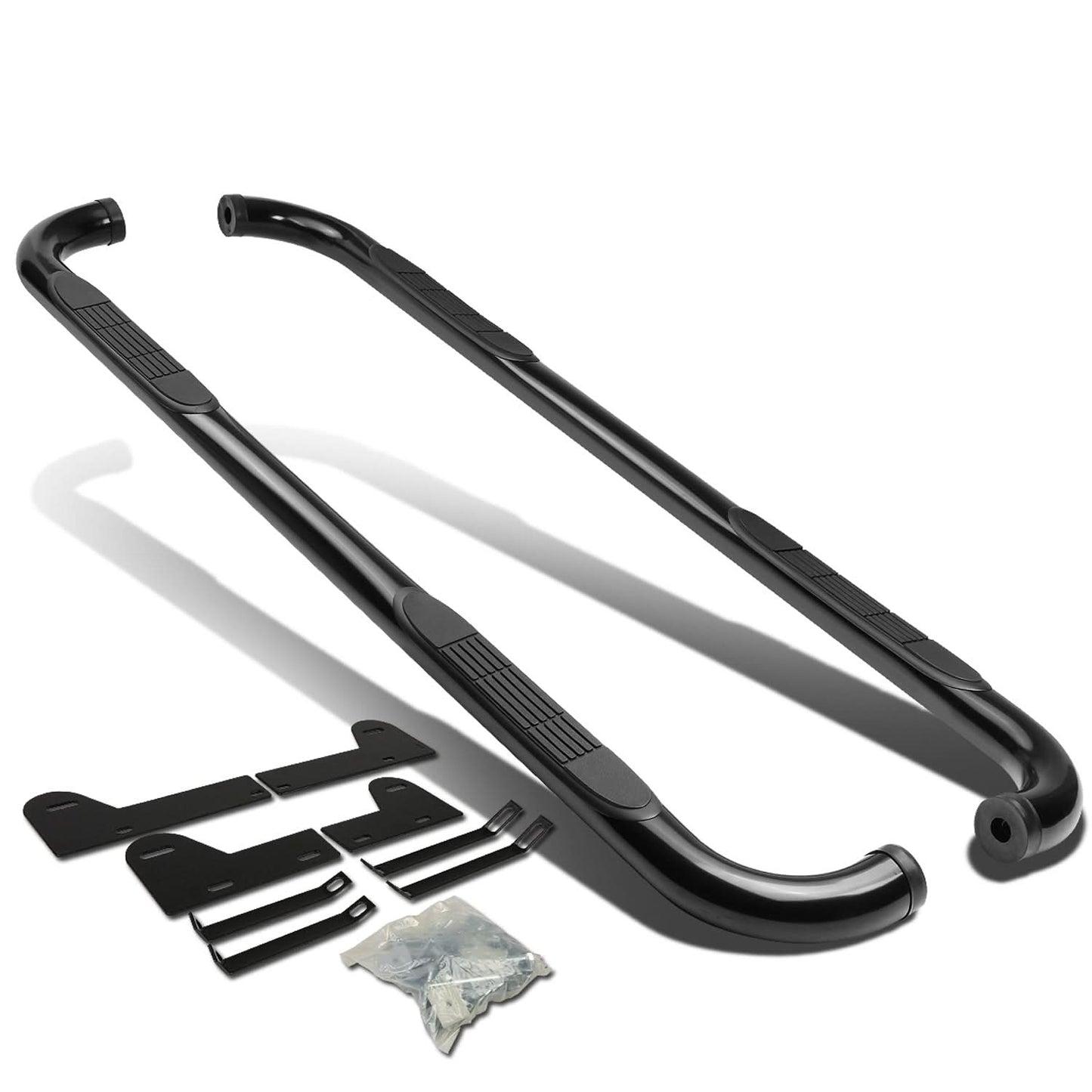 2002-2008 Dodge Ram 1500/2500/3500 Quad Cab 3" Round Nerf Bars Black