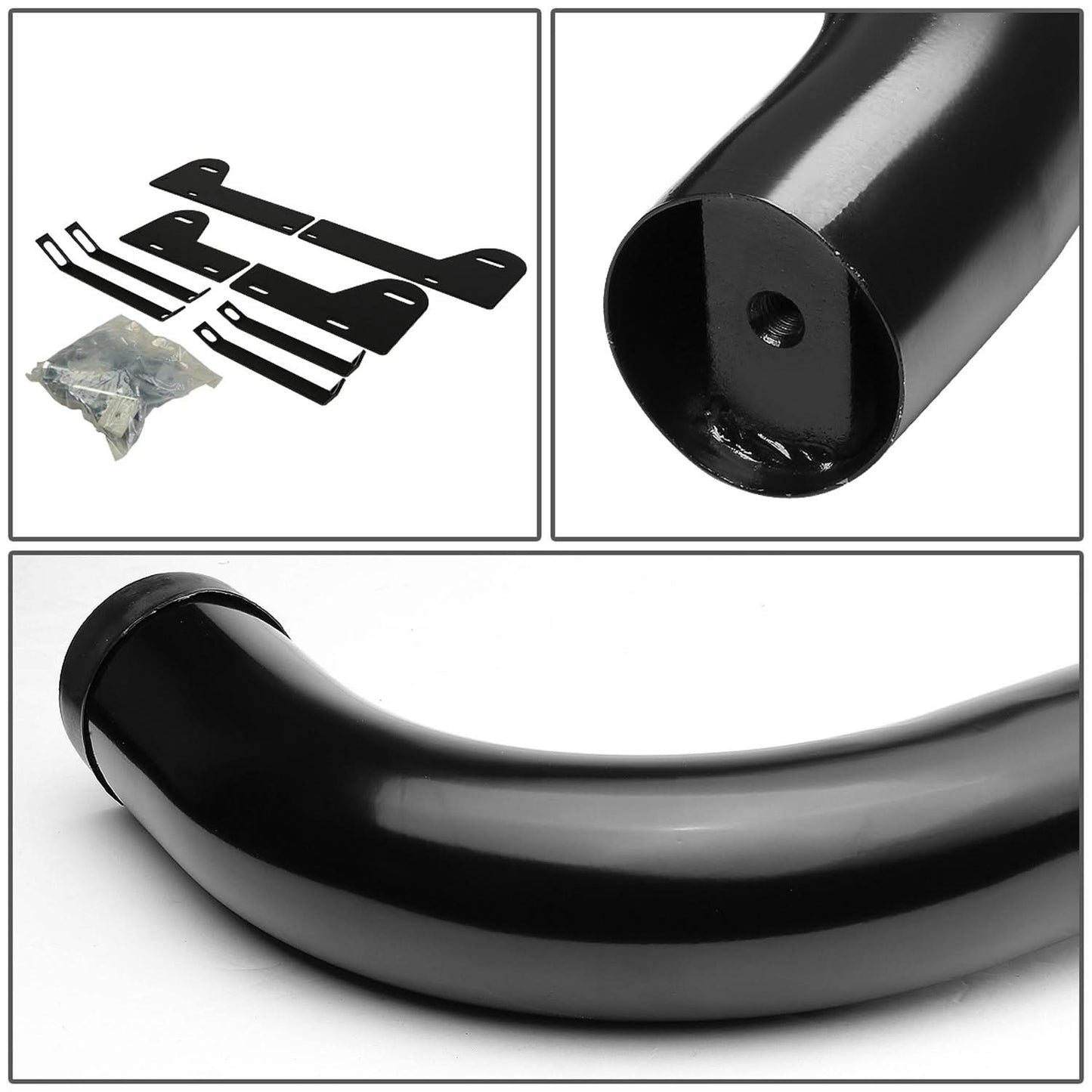 2002-2008 Dodge Ram 1500/2500/3500 Quad Cab 3" Round Nerf Bars Black
