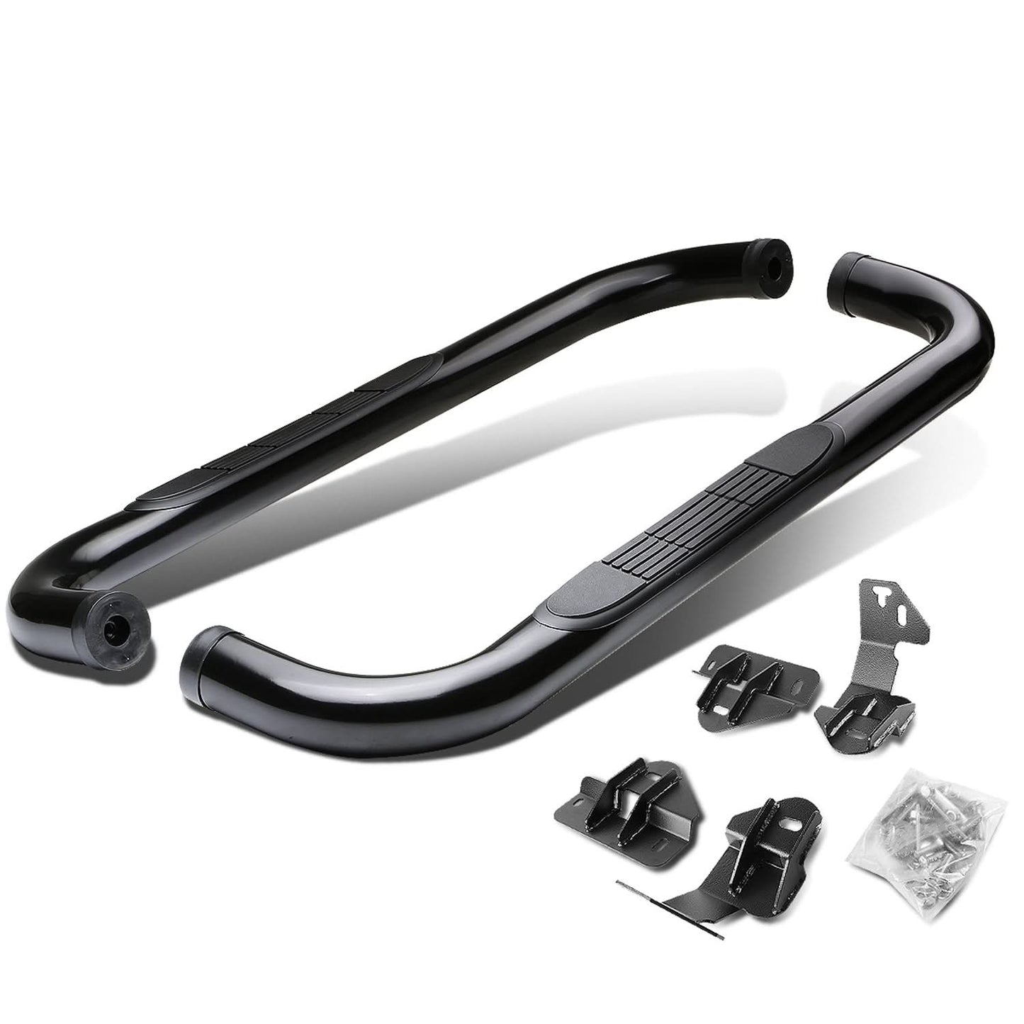 2009-2014 Ford F-150 Regular Cab 3" Round Nerf Bars - Black