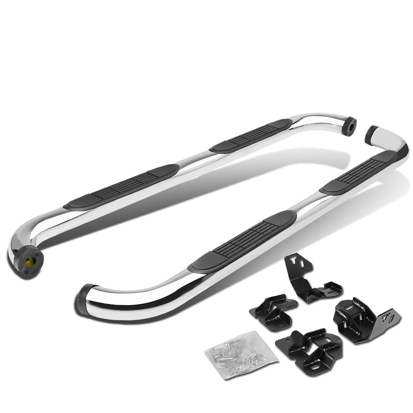 2009-2014 Ford F-150 Super Crew 3" Round Nerf Bars - Silver