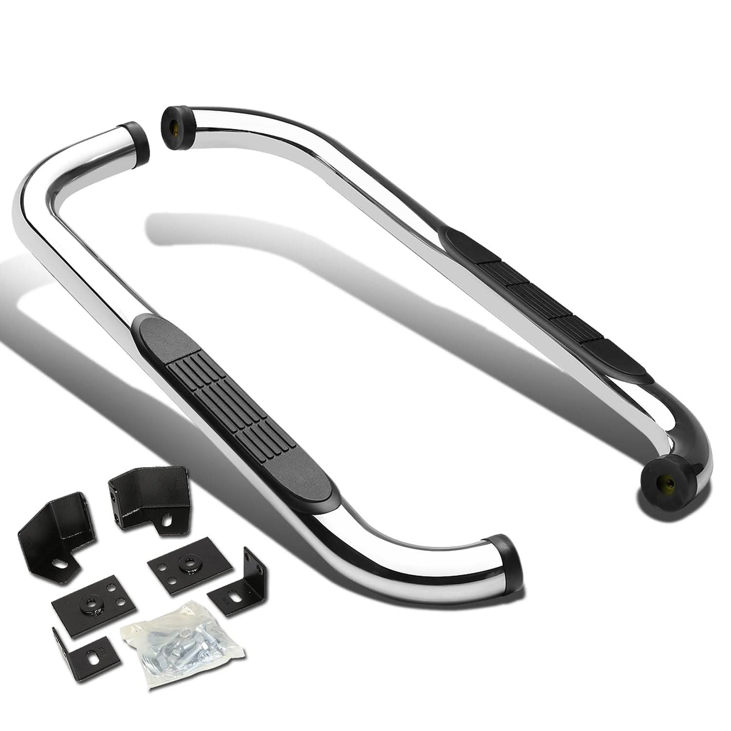 87-06 Jeep Wrangler 3" Round Nerf Bar Step Bar Chrome