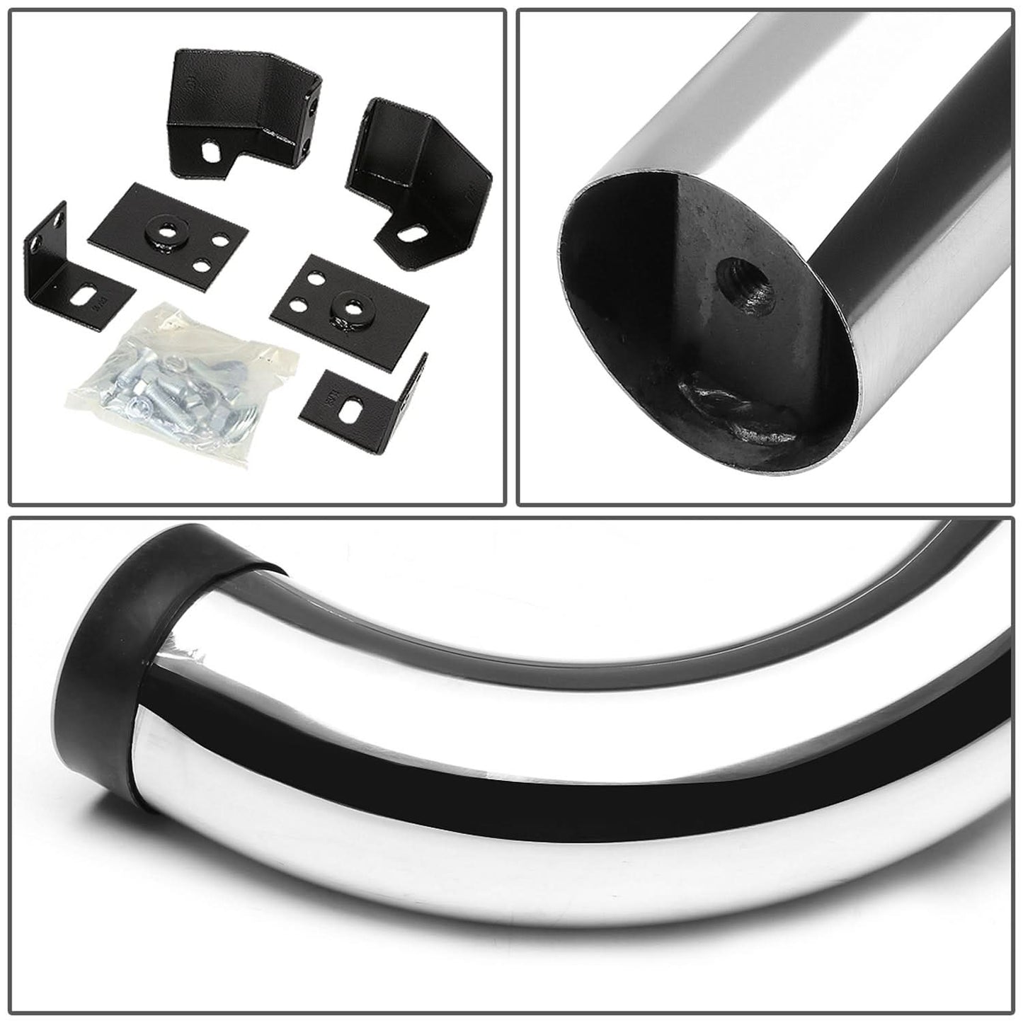 87-06 Jeep Wrangler 3" Round Nerf Bar Step Bar Chrome
