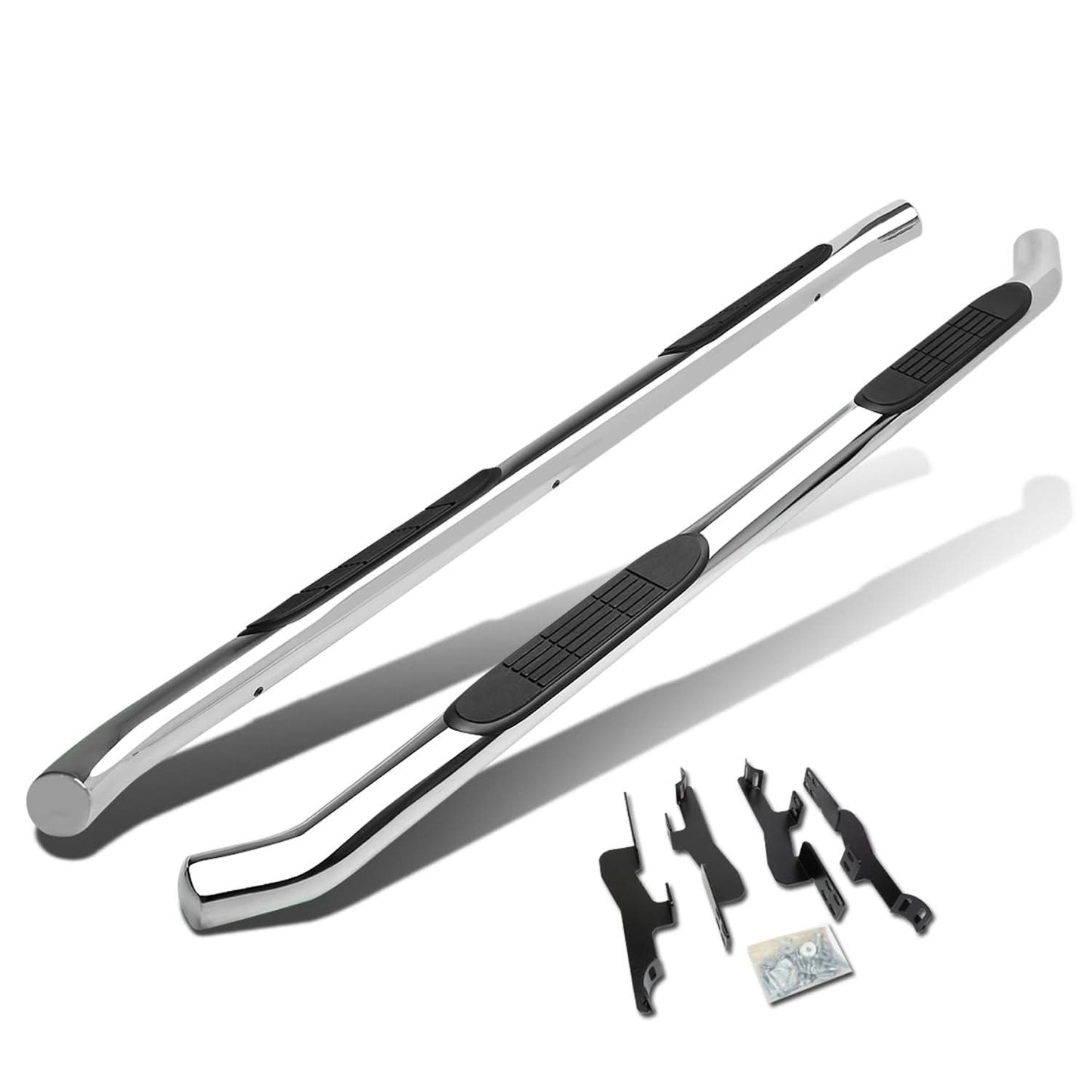 01-06 Acura MDX / 03-08 Honda Pilot 3" Round Nerf Bar Step Bar Silver