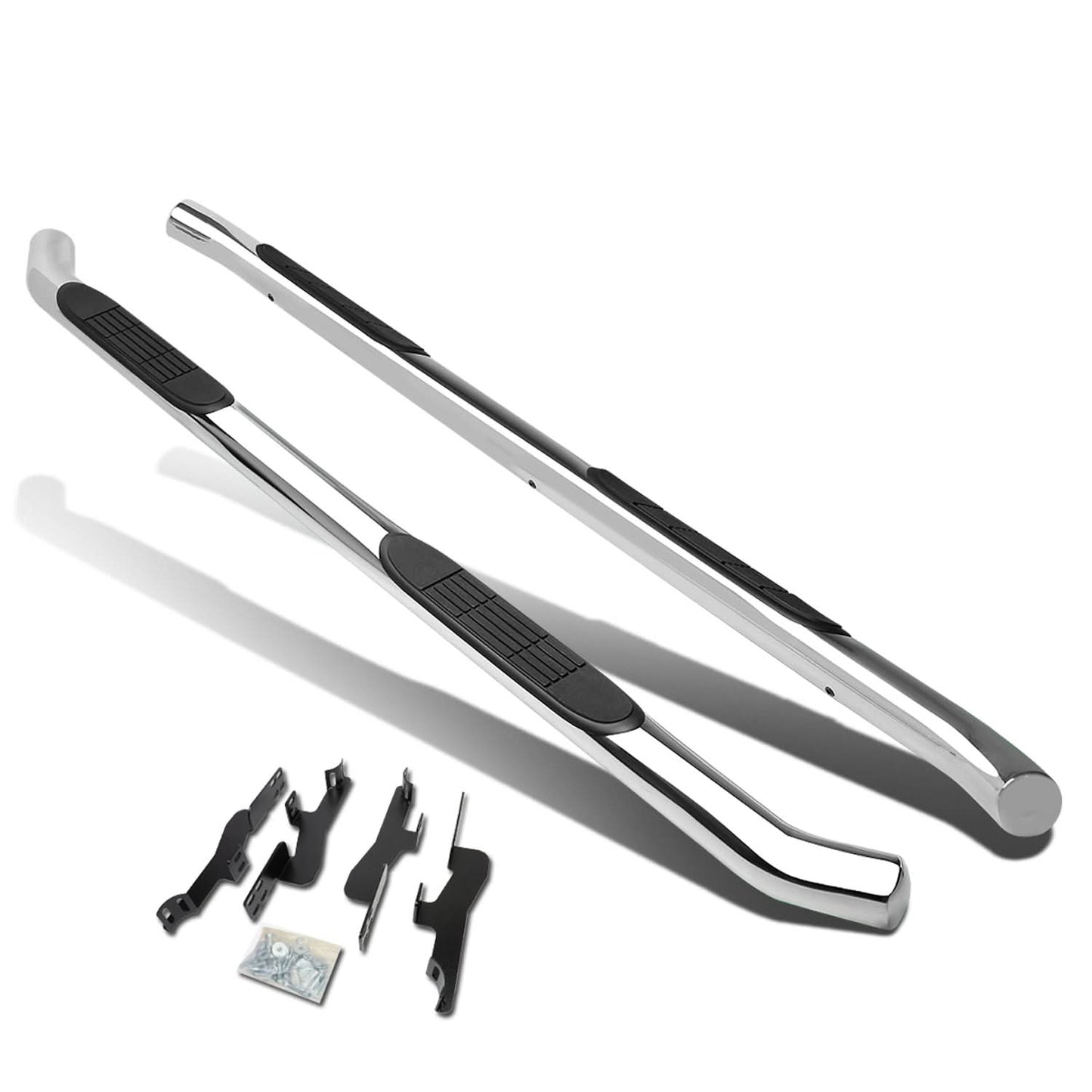 01-06 Acura MDX / 03-08 Honda Pilot 3" Round Nerf Bar Step Bar Silver