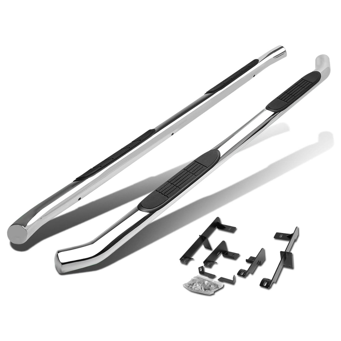 06-12 Toyota RAV4 3 Inch Round Nerf Bars - Silver