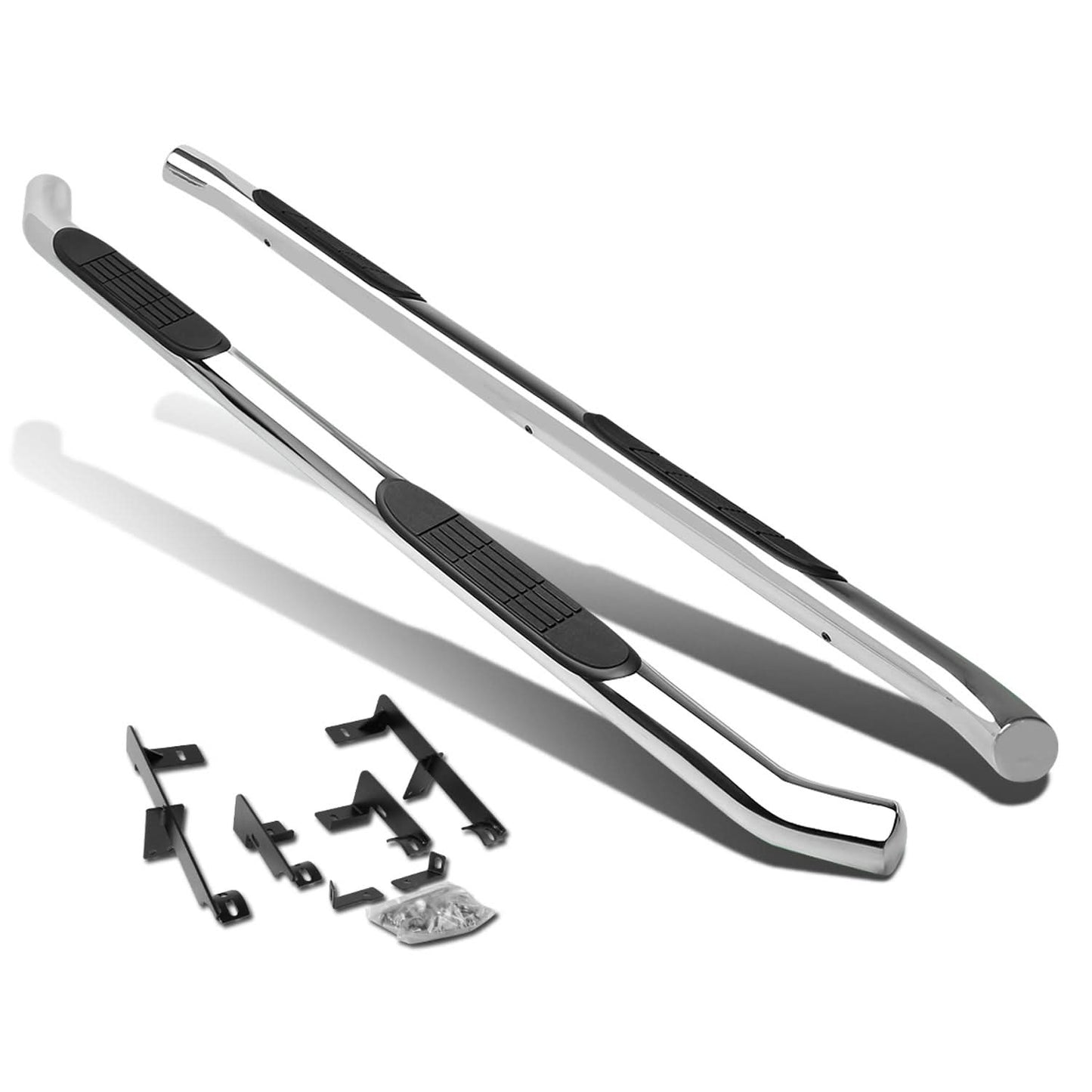 06-12 Toyota RAV4 3 Inch Round Nerf Bars - Silver