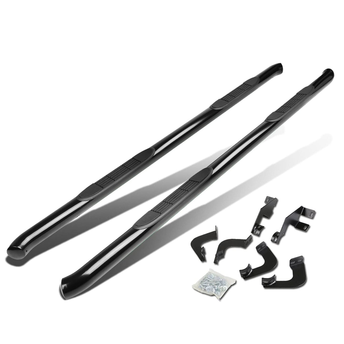 2005-2020 Toyota Tacoma Double Cab 3" Round Nerf Bars - Black