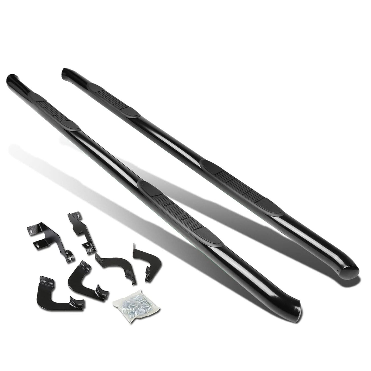 2005-2020 Toyota Tacoma Double Cab 3" Round Nerf Bars - Black