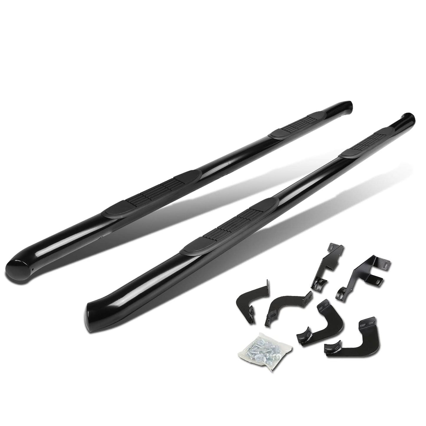 2005-2020 Toyota Tacoma Double Cab 3" Round Nerf Bars - Black