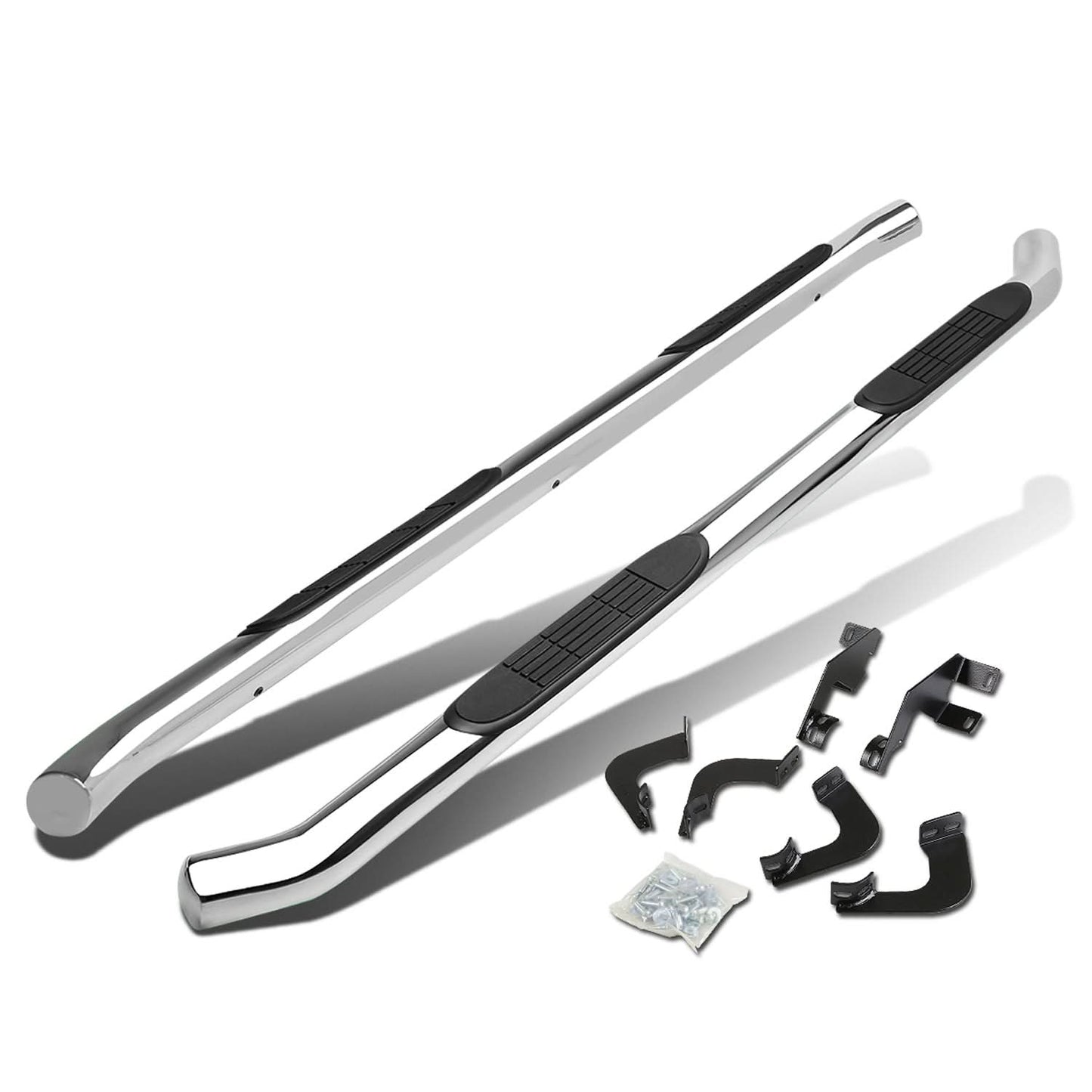 05-16 Toyota Tacoma Double Cab 3" Round Nerf Bar Step Bar - Silver
