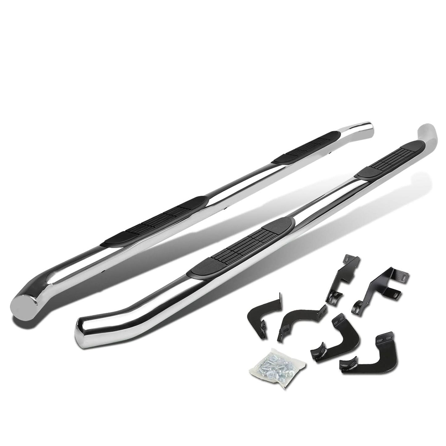 05-16 Toyota Tacoma Double Cab 3" Round Nerf Bar Step Bar - Silver