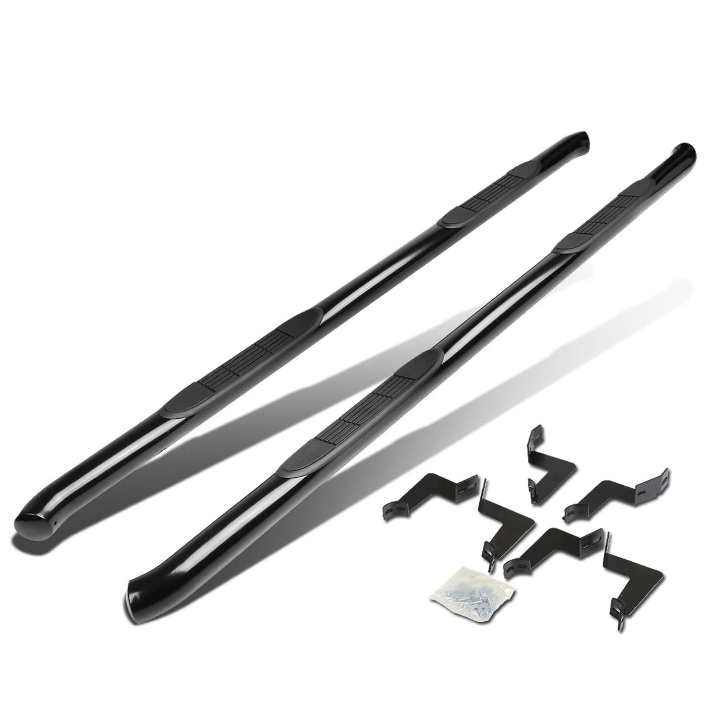 2007-2020 Toyota Tundra Double Cab 3" Round Nerf Bars - Black